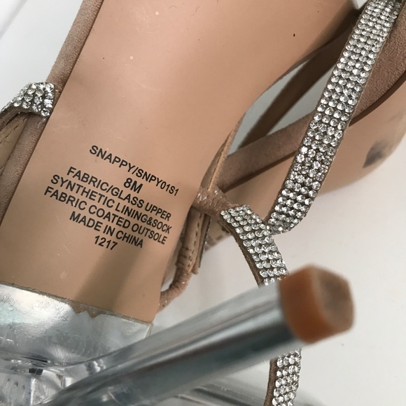 Steve Madden Snappy Strappy Crystal Heels Womens 8 - Picture 6 of 7